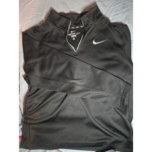 Nike Therma-FIT Pullover Mens XL Black Quarter Zip Swoosh Athletic Jacket
